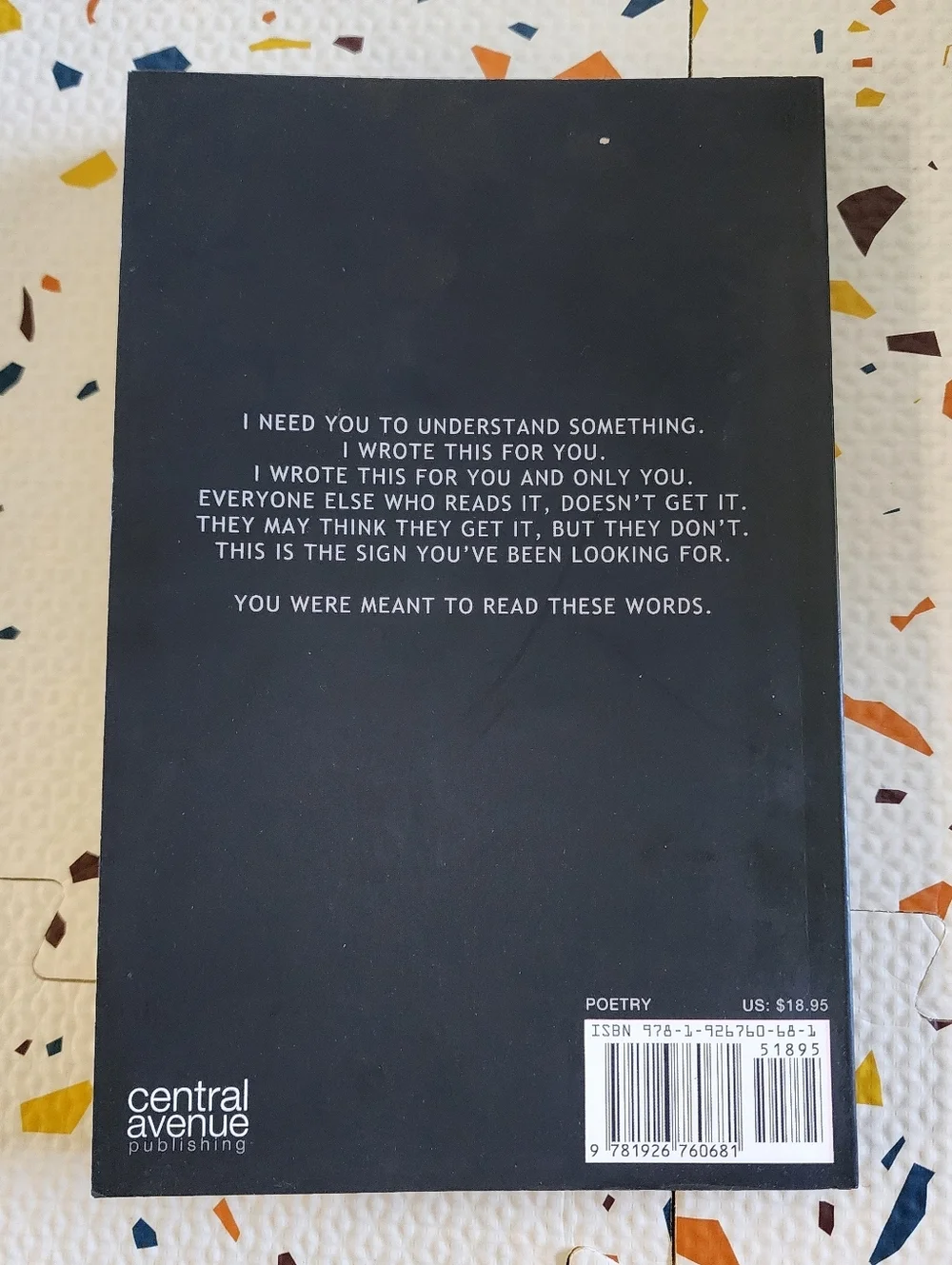 I Wrote This For You Paperback Book - Black Cover Please Find This New